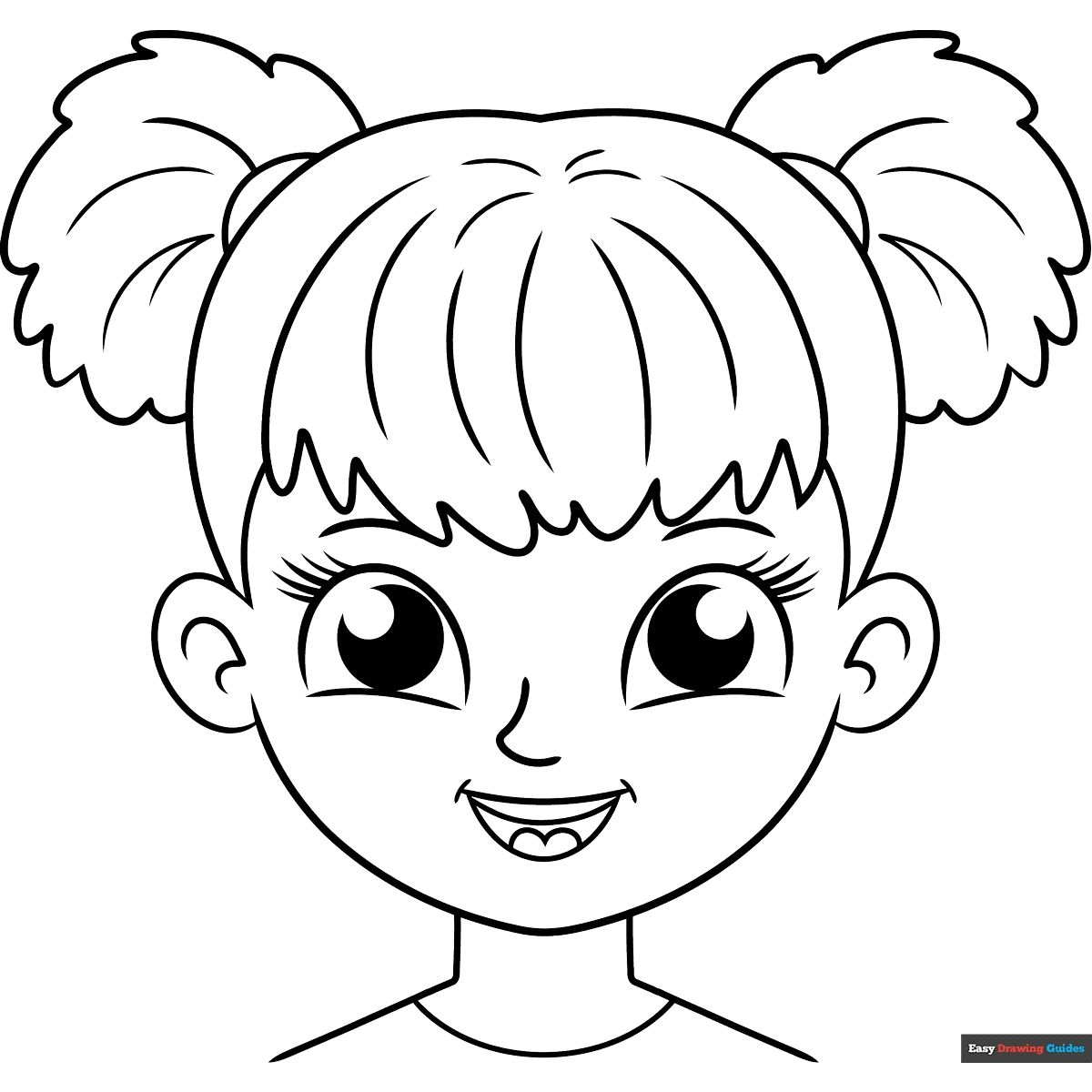 Girl Face Cartoon Coloring Pages Coloring Pages Cute Coloring Pages
