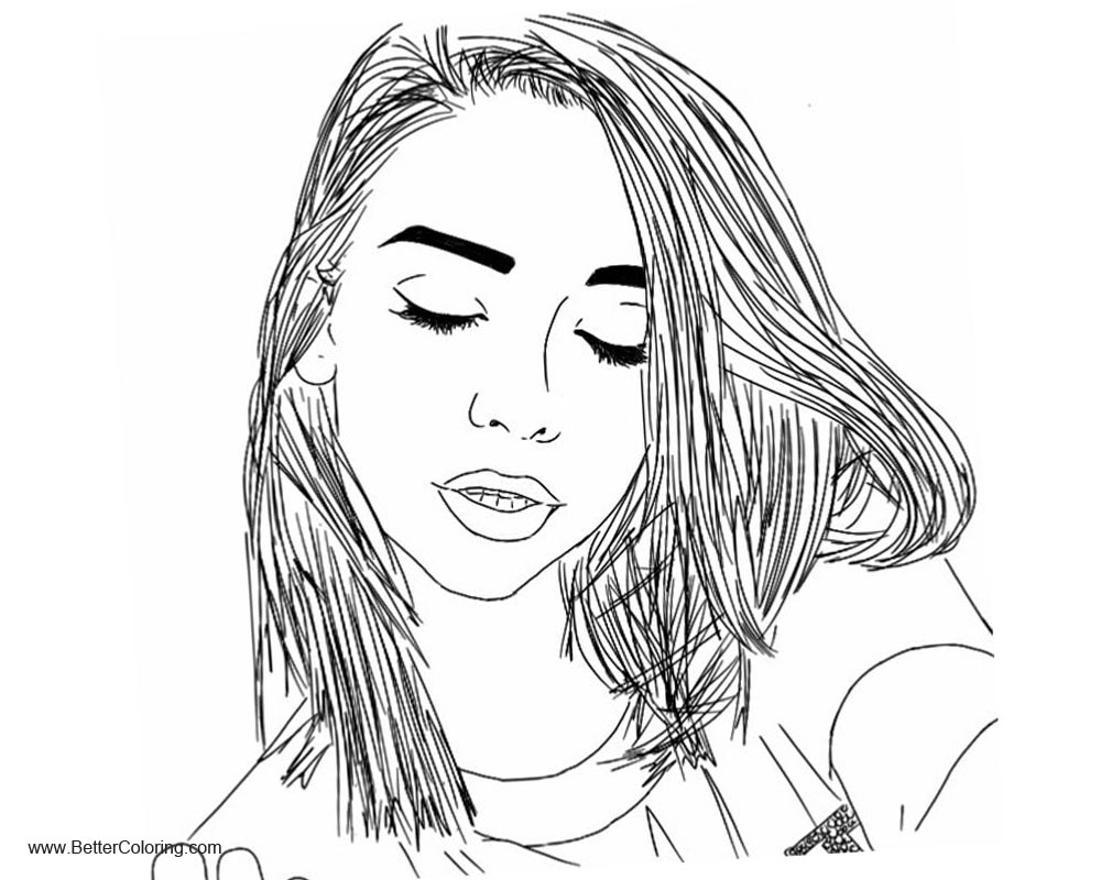 Girly Coloring Pages Black And White Free Printable Coloring Pages