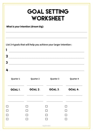 Goal Planning Worksheet PDF Worksheets Library