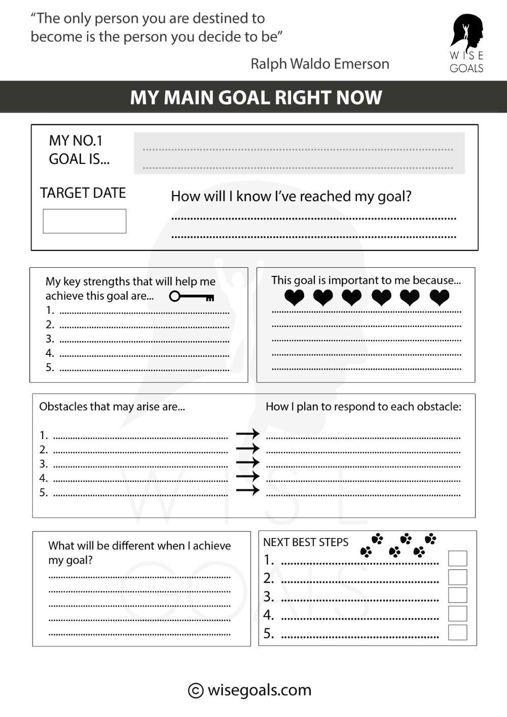 Goal Setting Worksheet Goals Worksheet Goal Planning Worksheet 