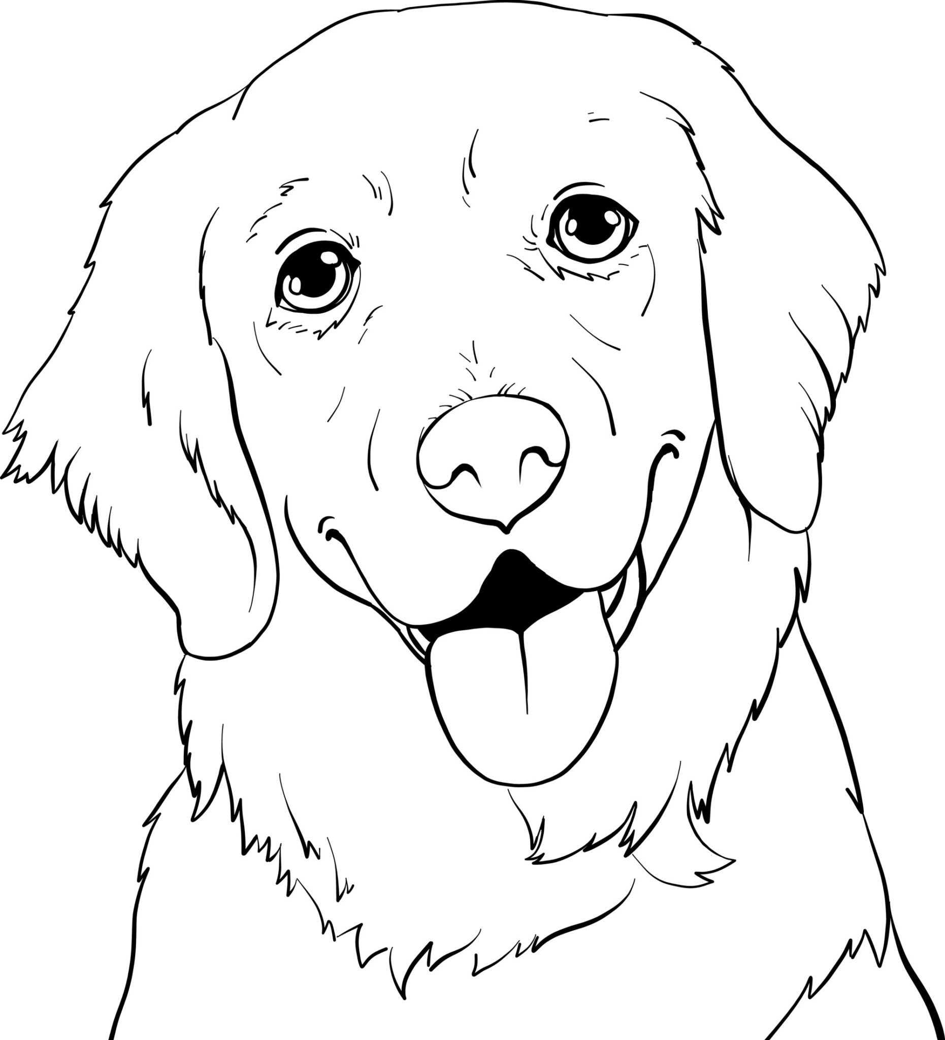 Golden Retriever Coloring Page