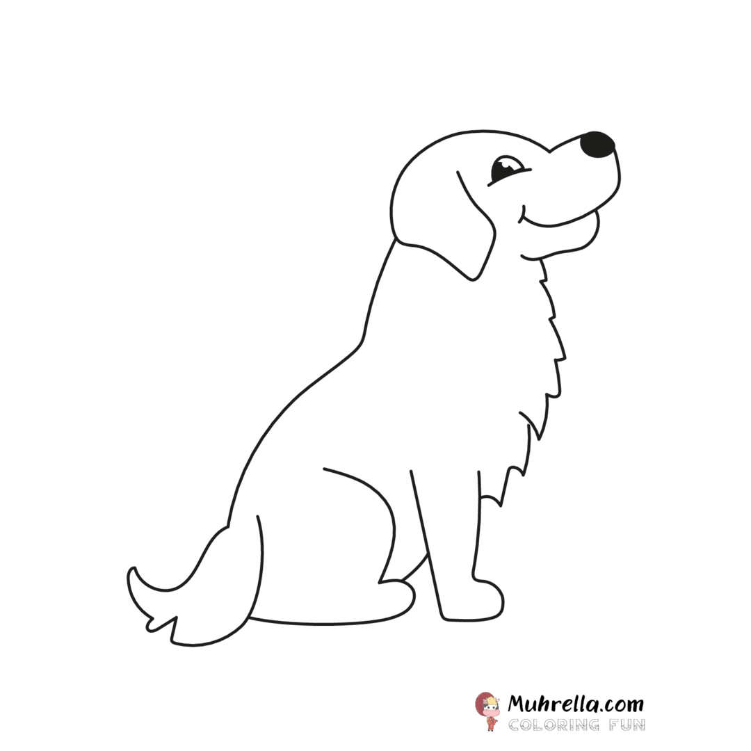 Golden Retriever Coloring Page