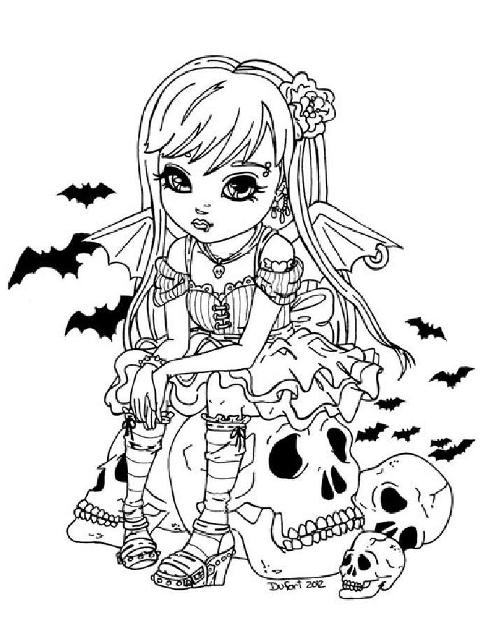 Gothic Coloring Pages Free Printable PDF 