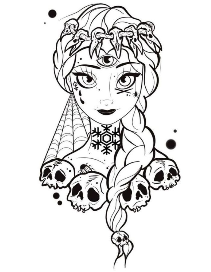 Gothic Coloring Pages Free Printable PDF