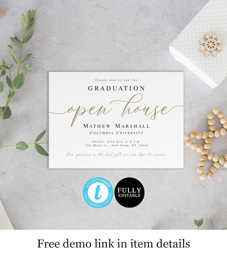Graduation Open House Invitation Templates Template