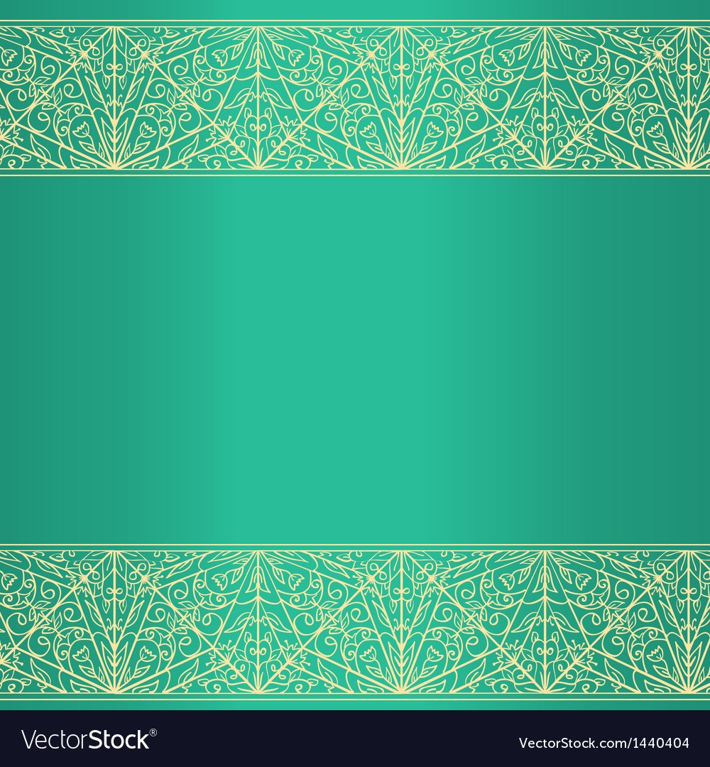 Green Invitation Card Template Royalty Free Vector Image