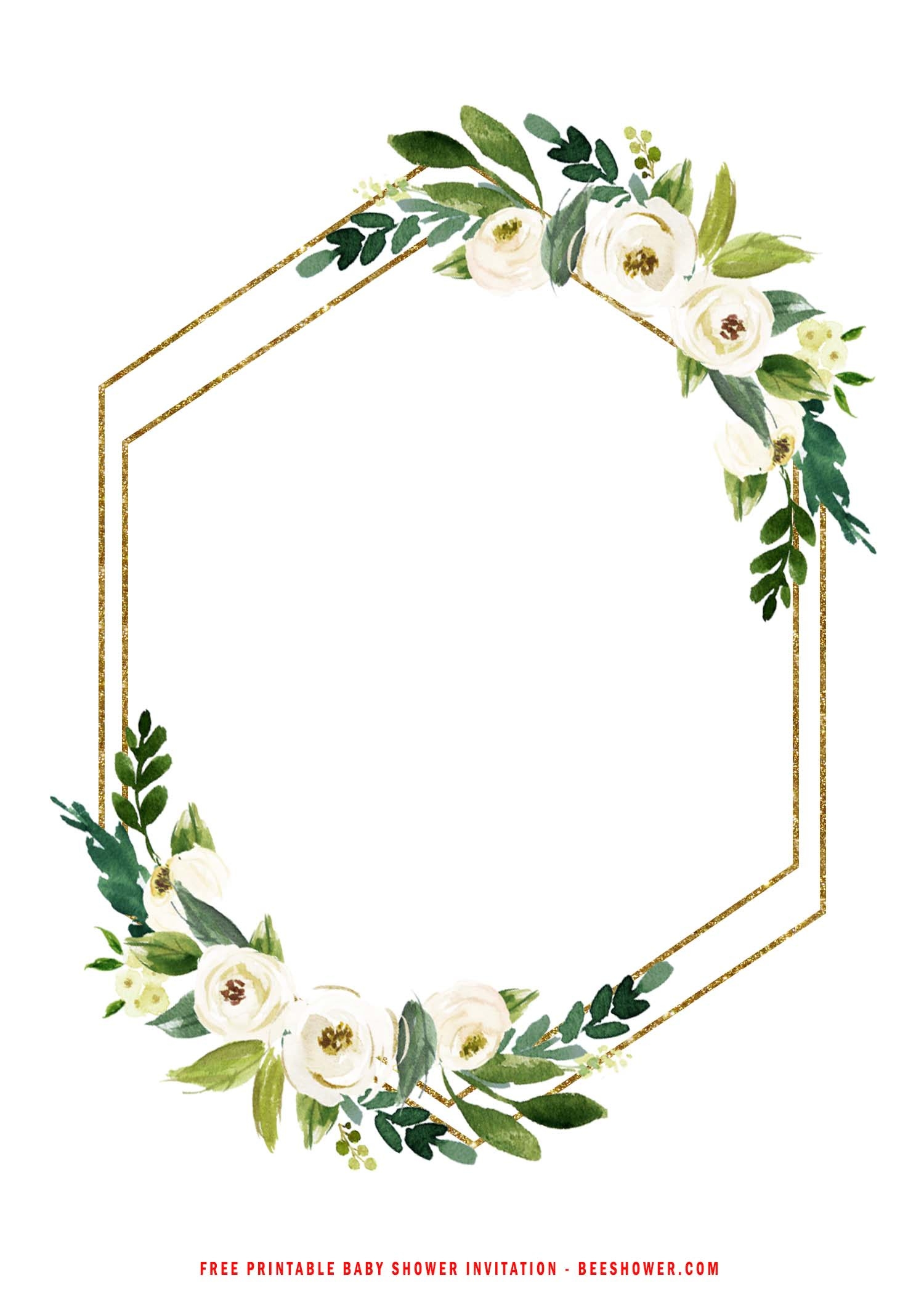 greenery invitation template