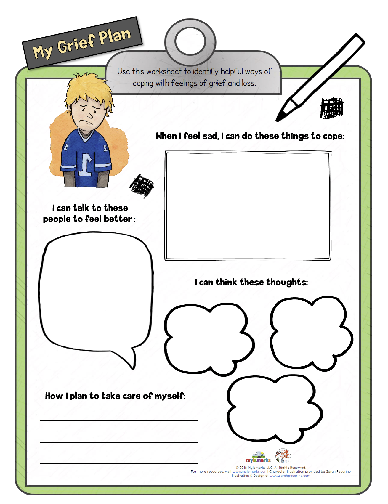 free printable grief activities for kids