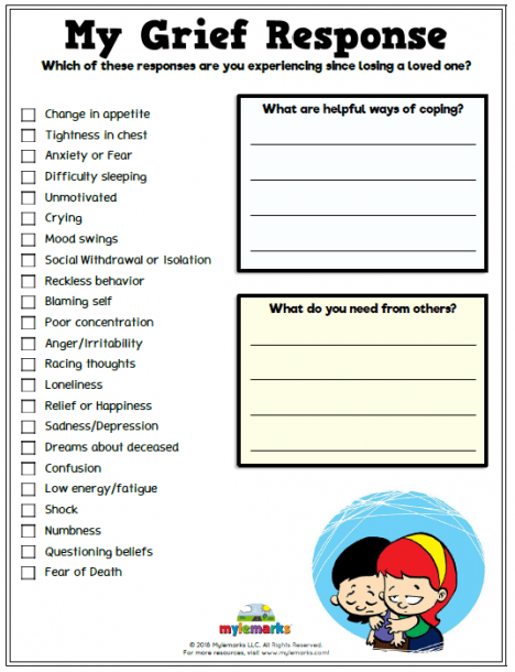 Grief Therapy Worksheets