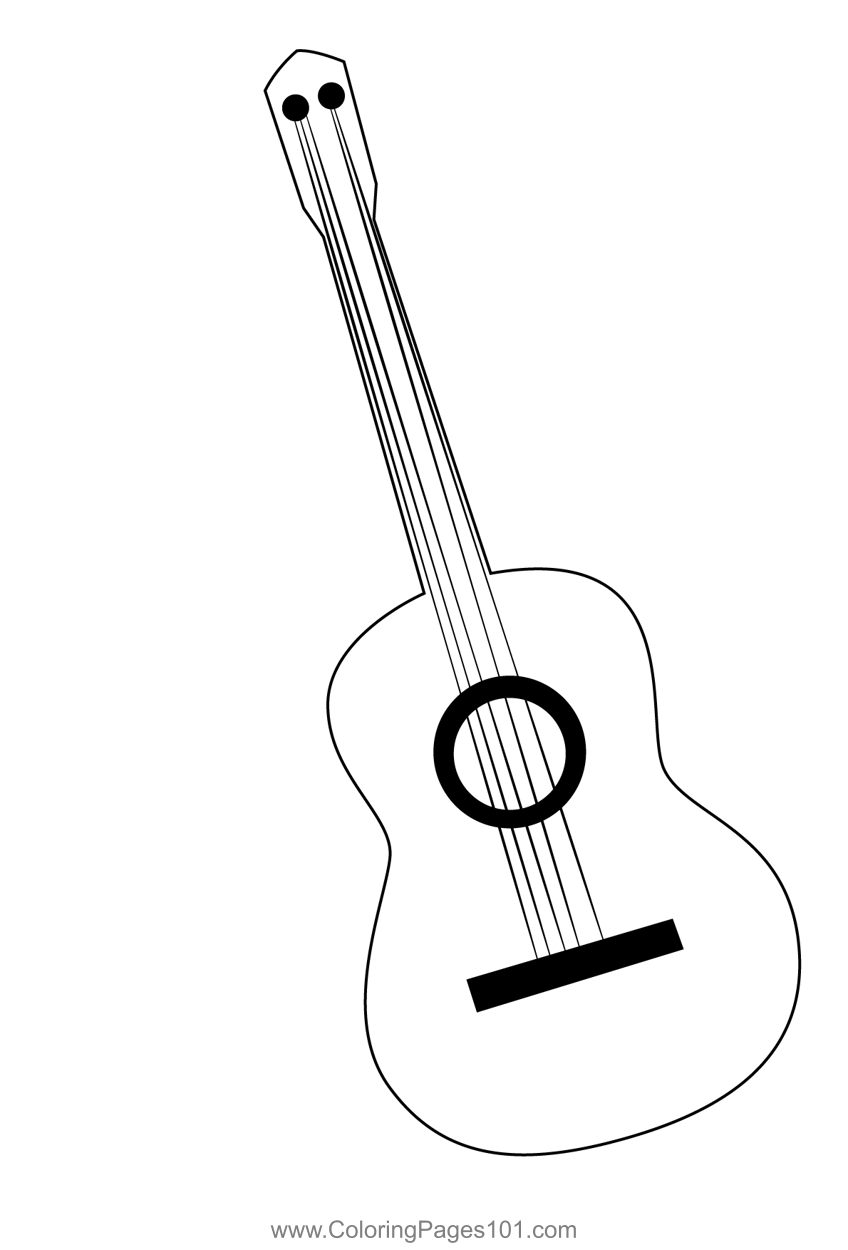 Guitar Coloring Page For Kids Free Guitar Printable Coloring Pages 