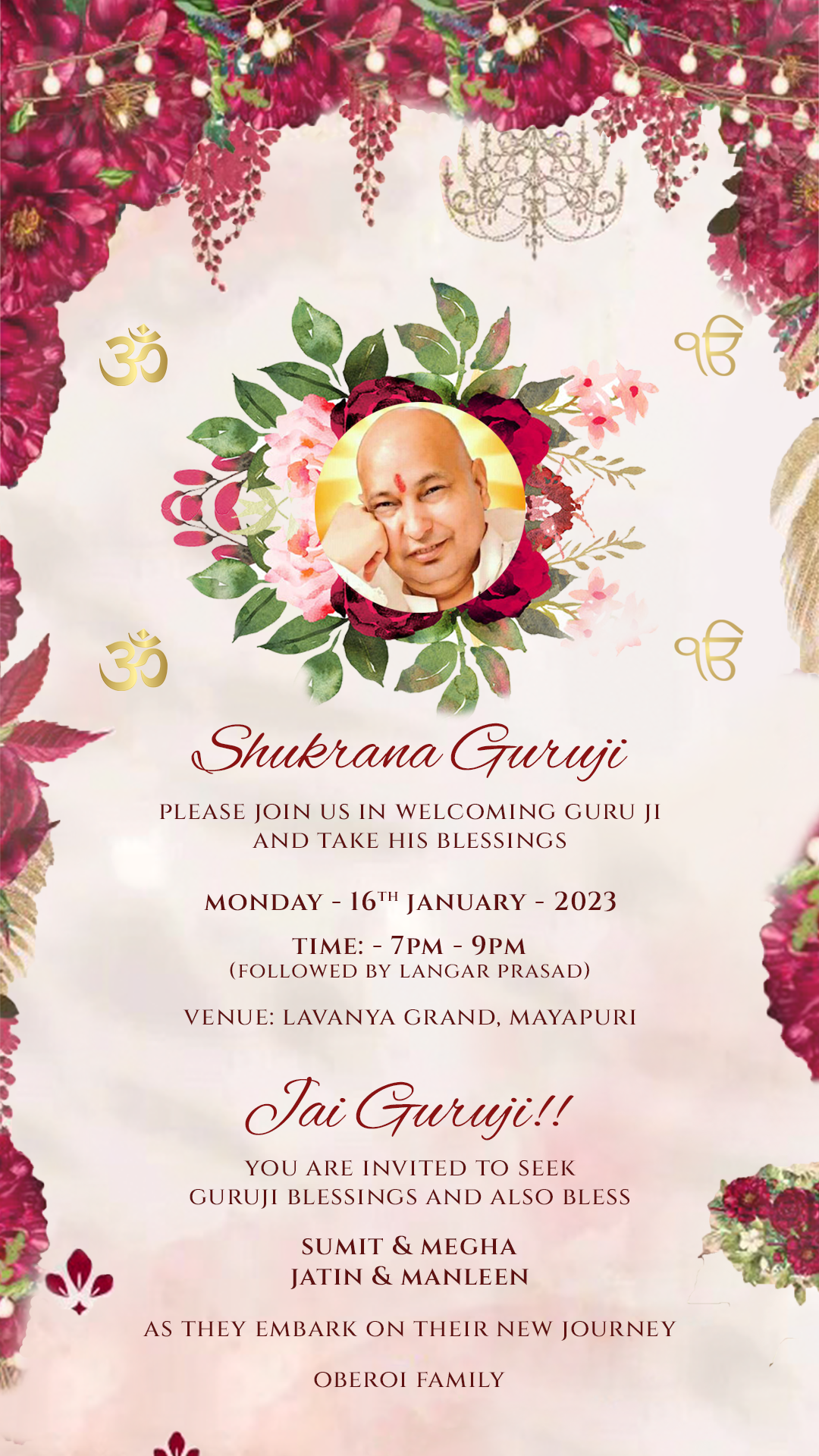 Guru Ji Satsang Invitation Template Artofit
