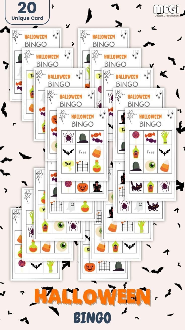Halloween Bingo Printable Halloween Activity Bingo For Kids Halloween 