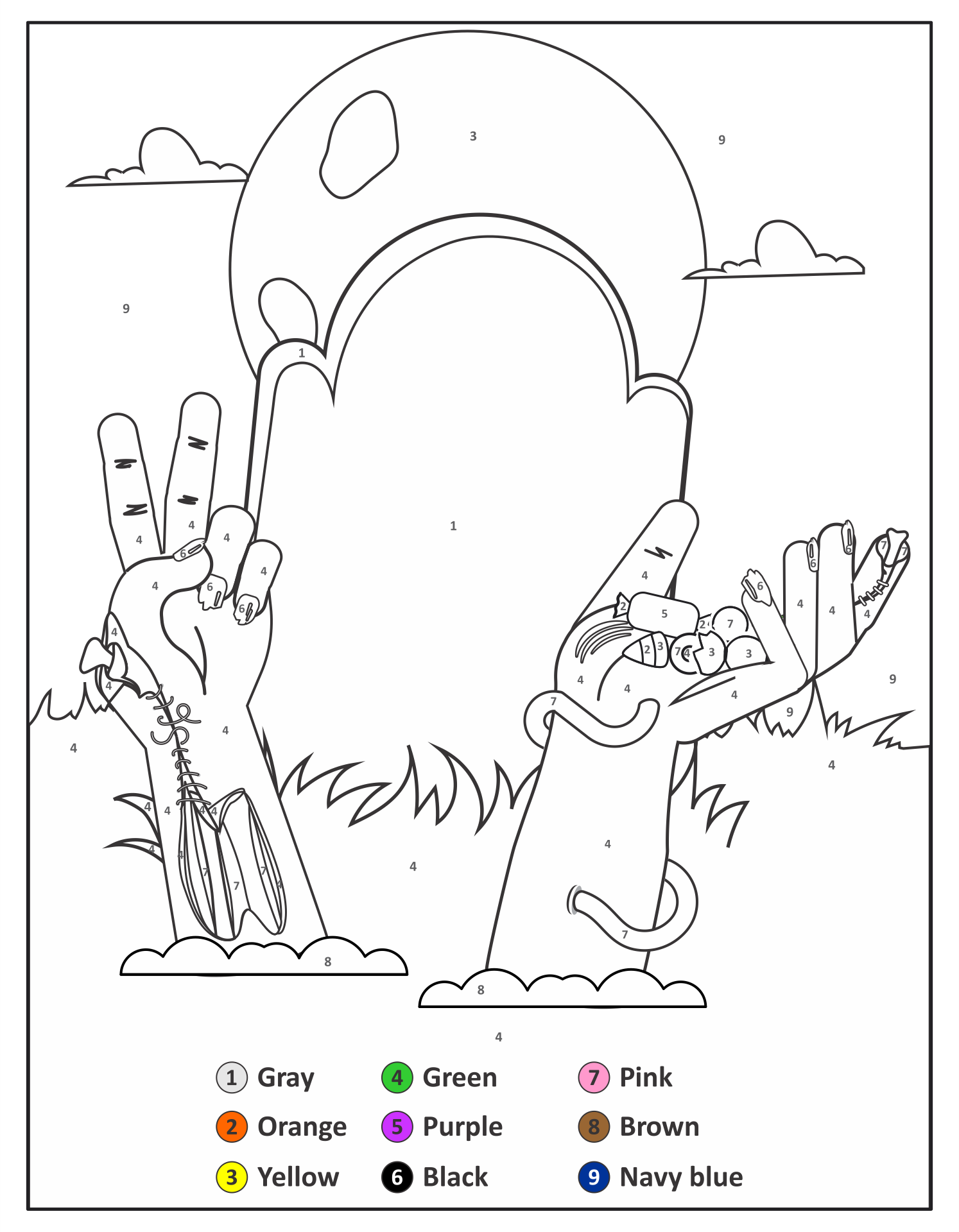 Halloween Color By Number 15 Free PDF Printables Printablee