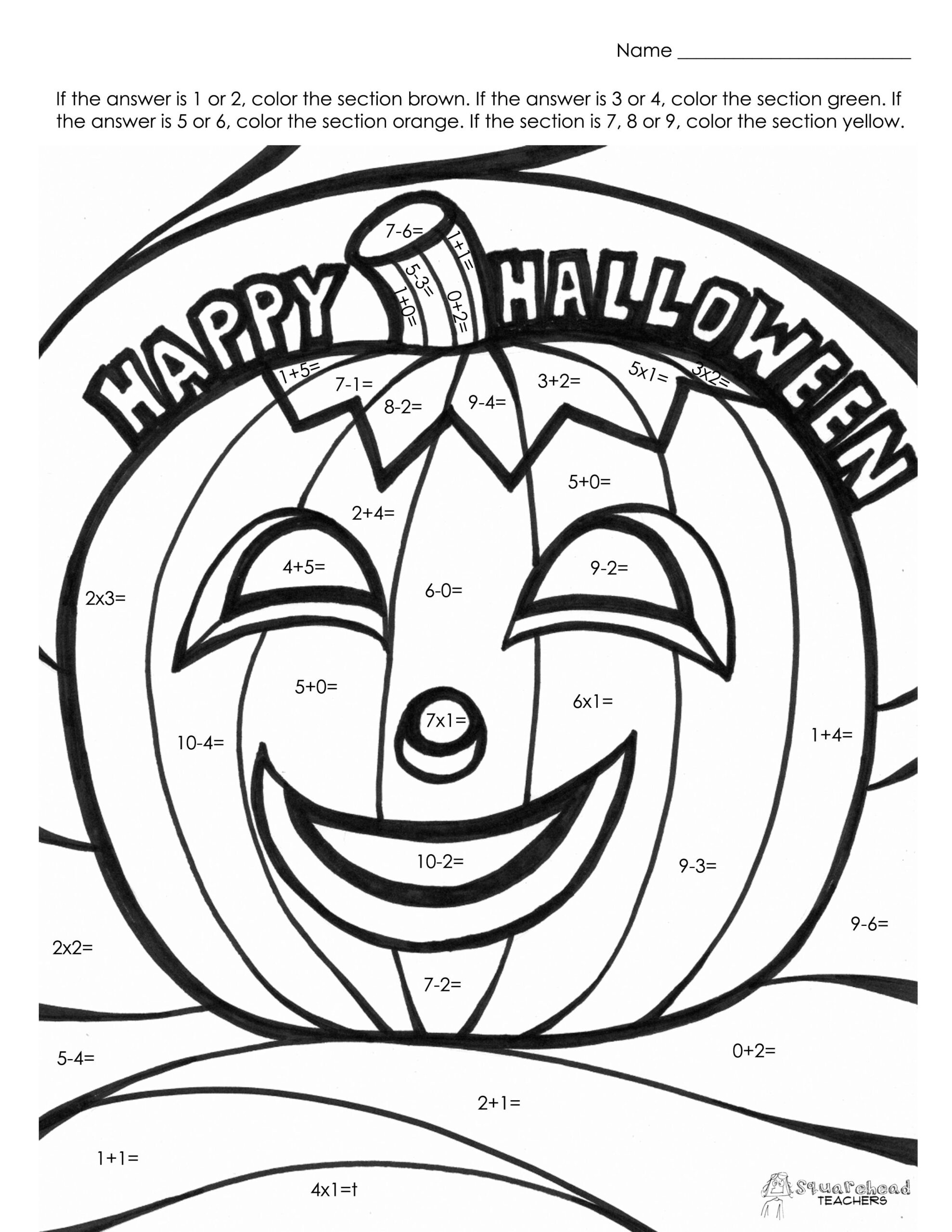 halloween pages to color in for free
