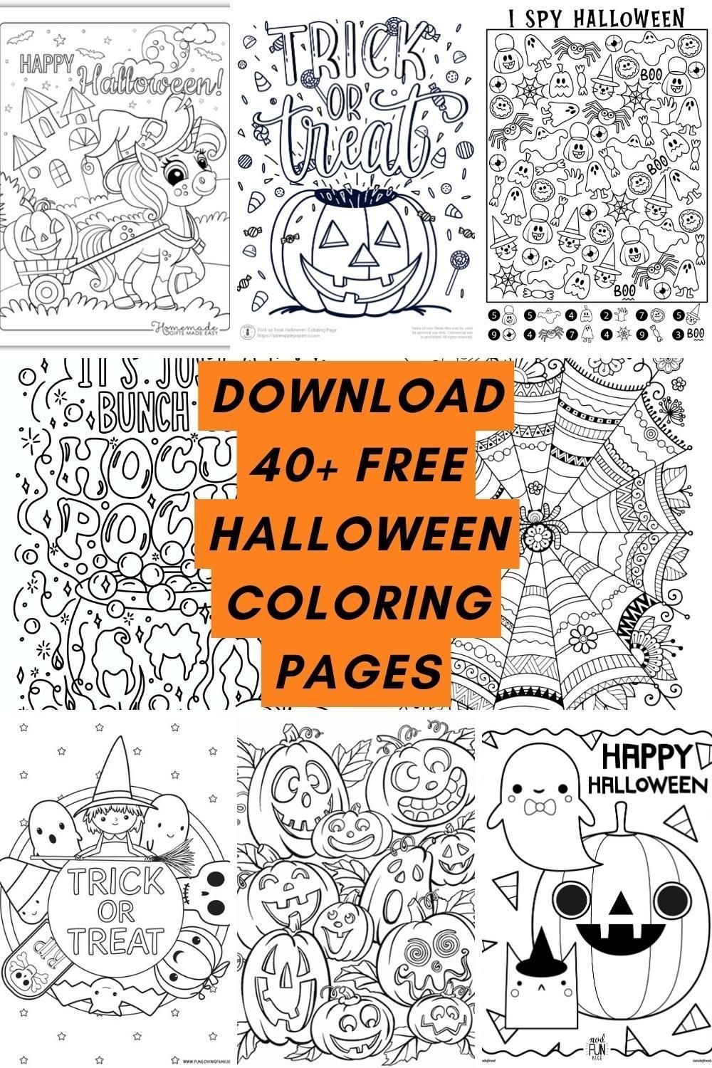 Halloween Color Pages Free Printable