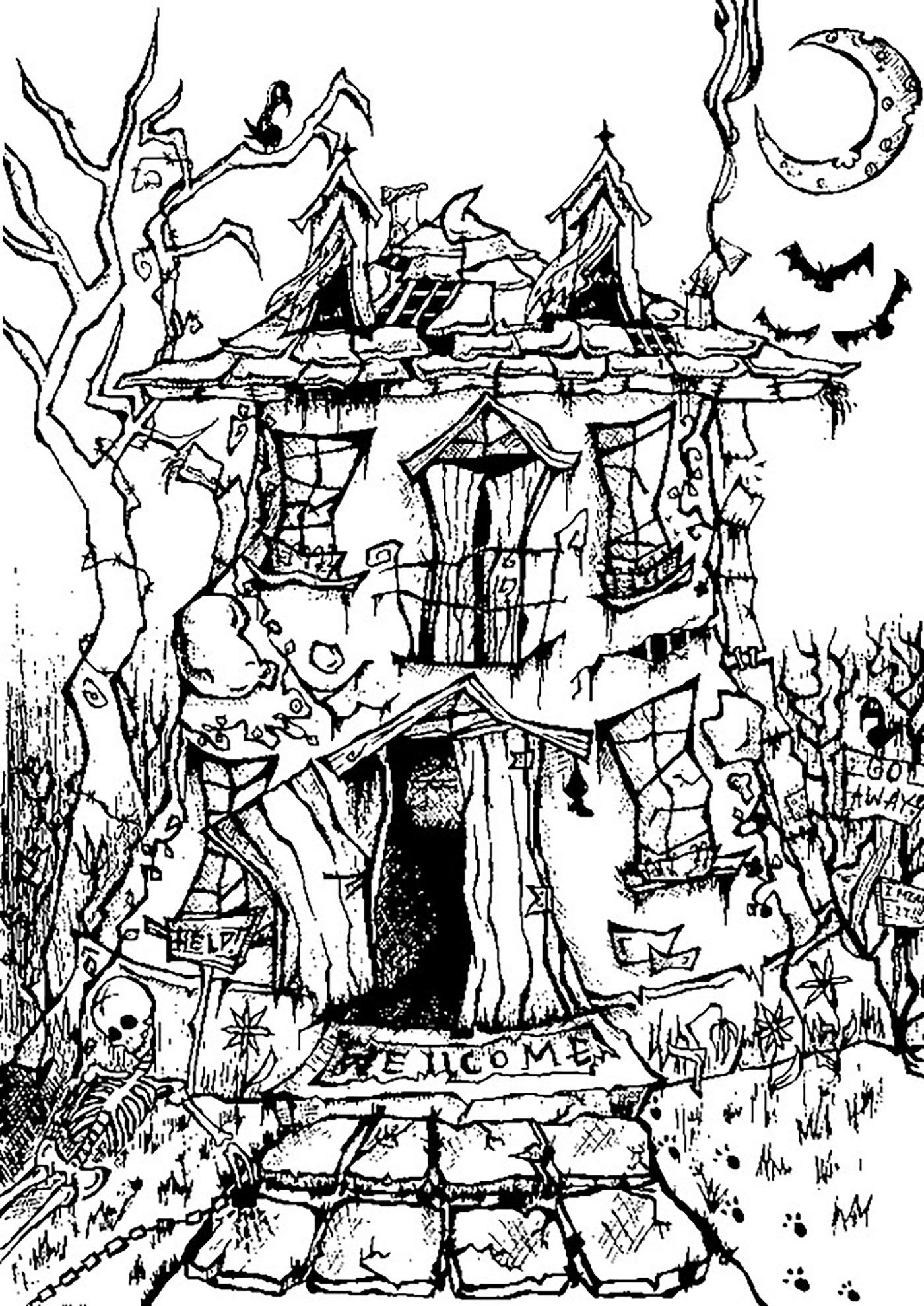 Adult Coloring Pages Halloween