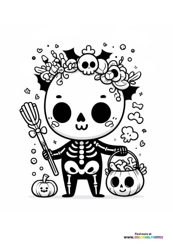 Coloring Pages Of Skeletons