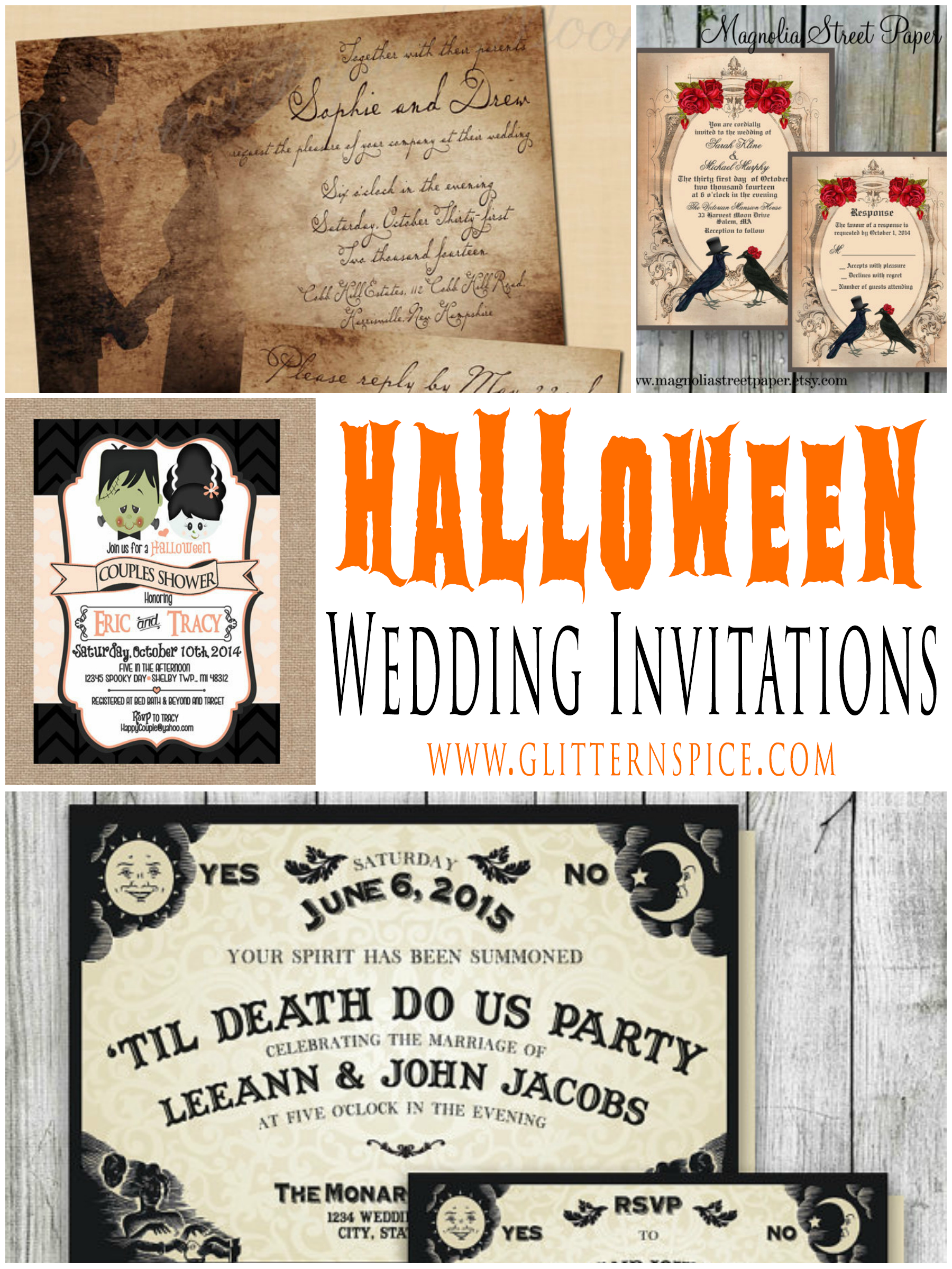 halloween wedding invitations templates free