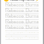 Handwriting Name Practice Worksheets Handwriting Worksheets