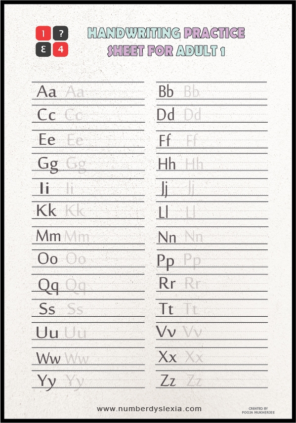 Handwriting Worksheets Pdf For Adults AlphabetWorksheetsFree