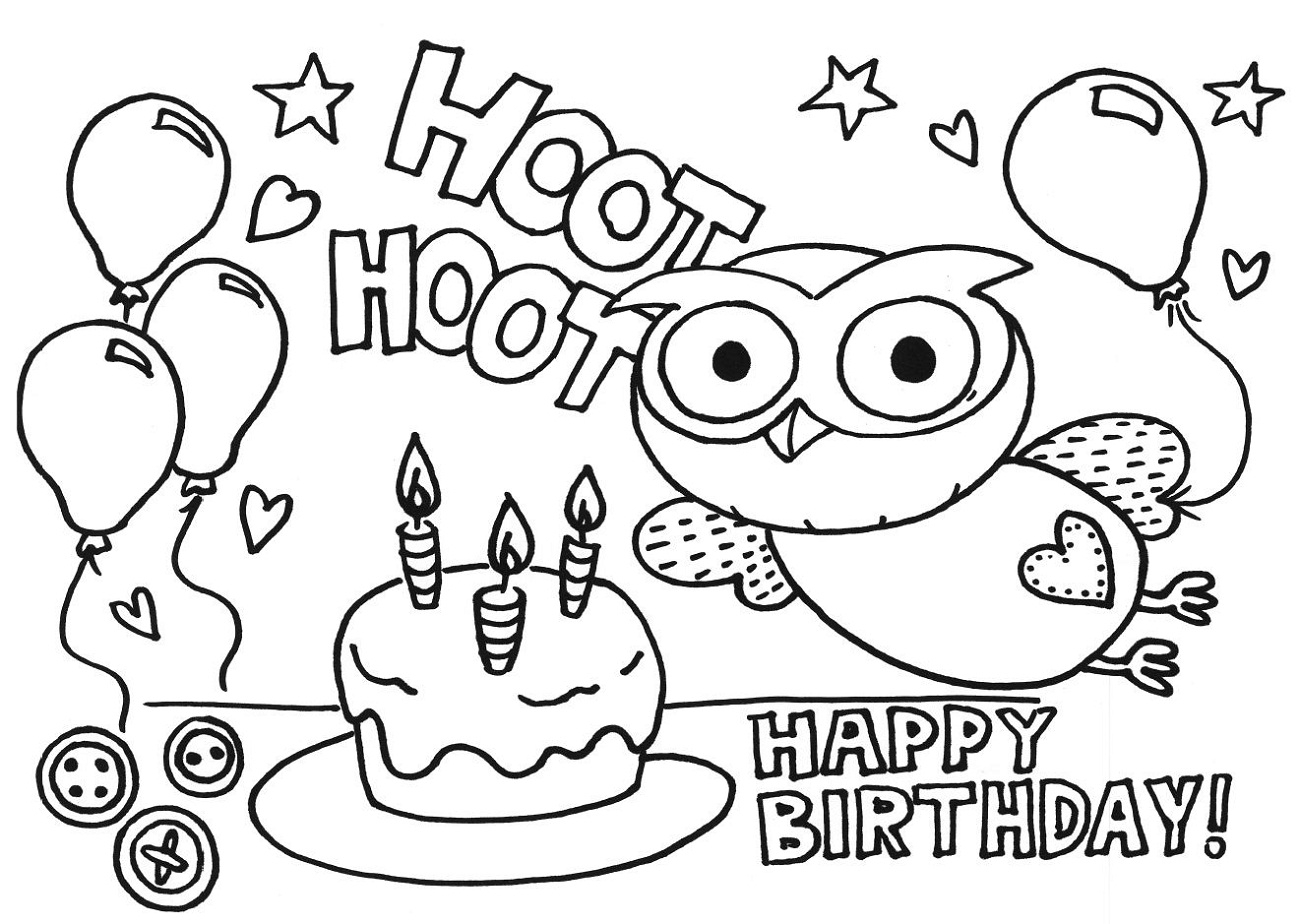 Happy Birthday Color Pages Activity Shelter