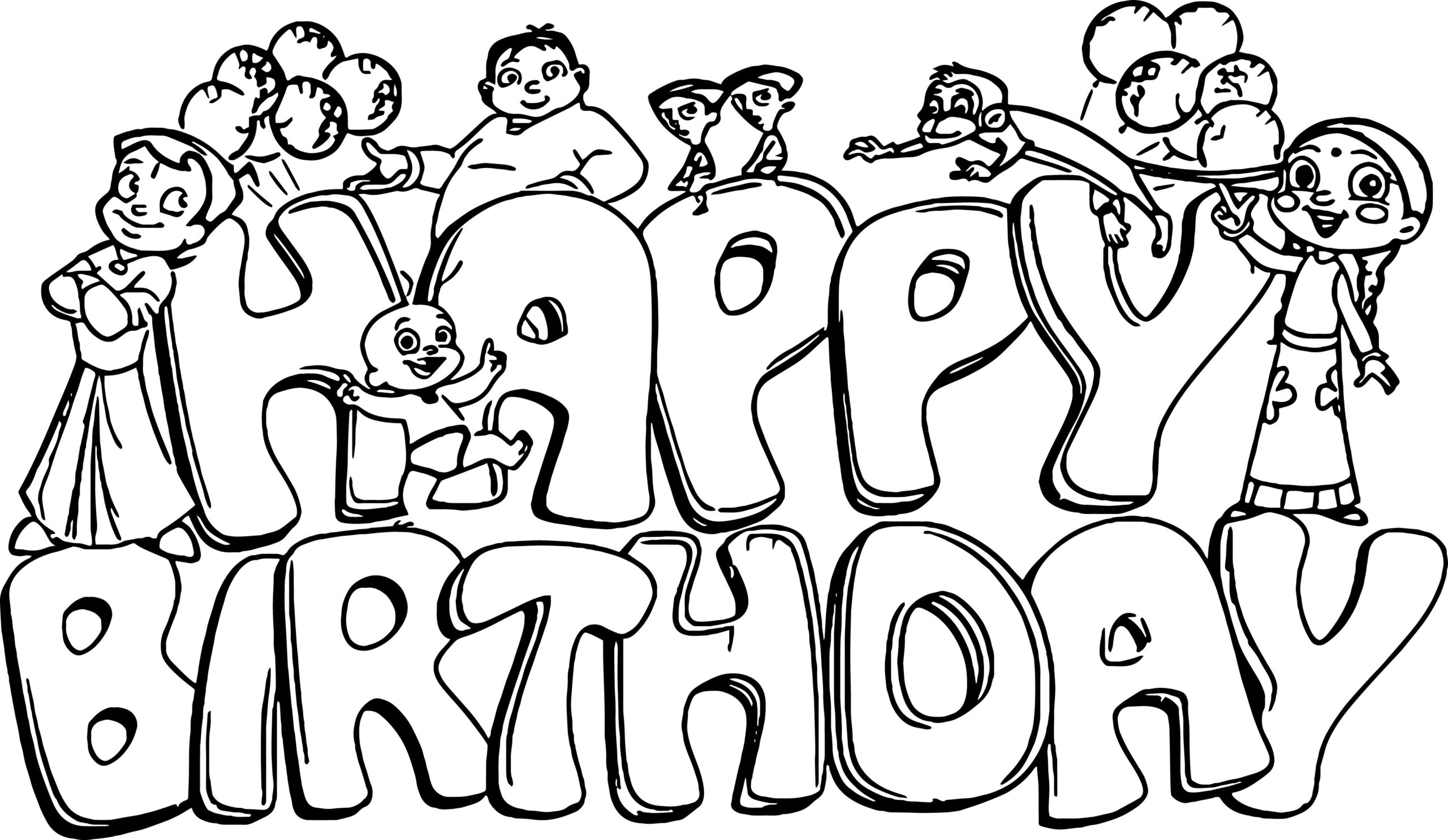 birthday coloring pages for free