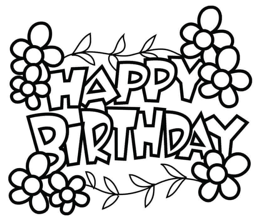 birthday free coloring pages