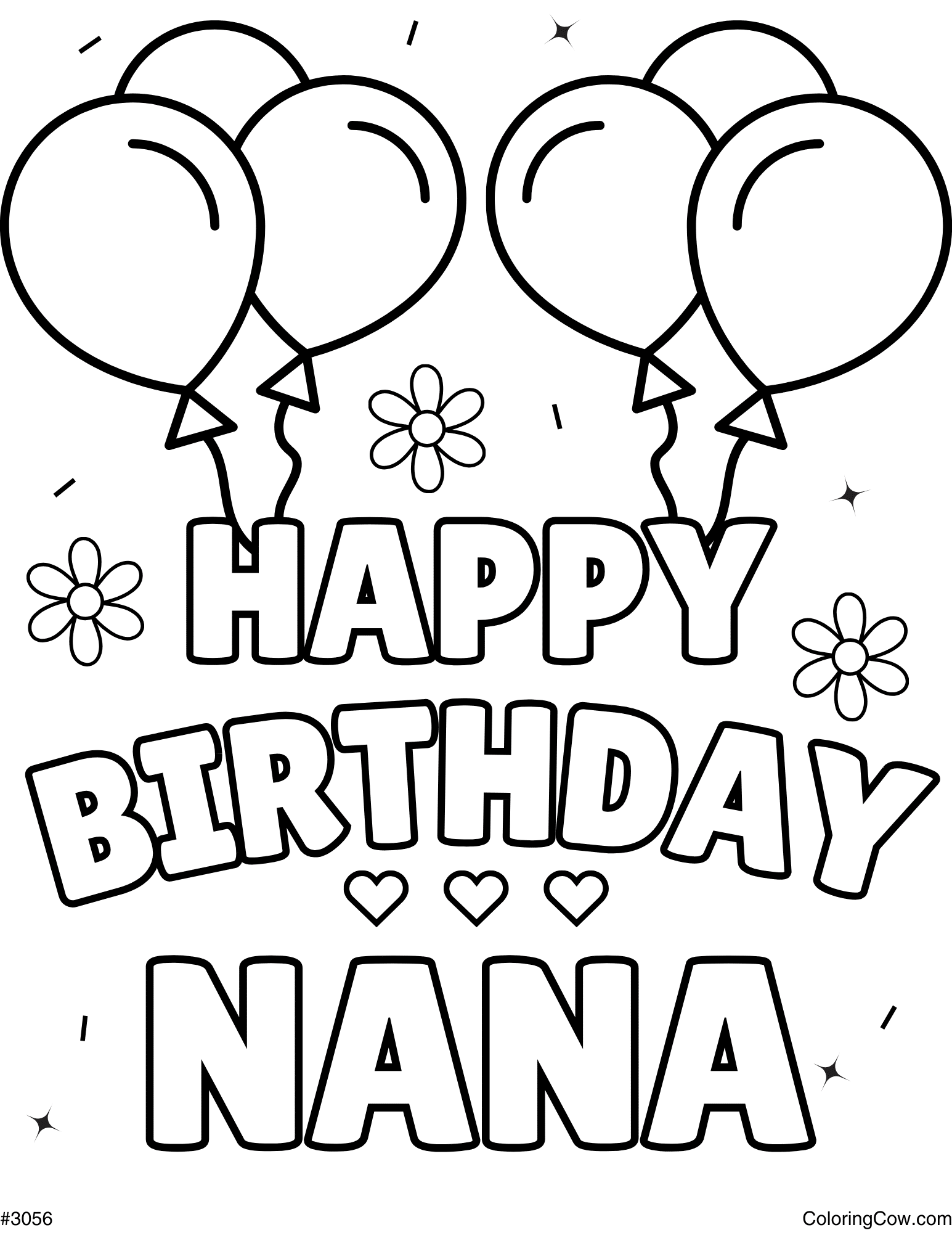 Happy Birthday Mom Coloring Page