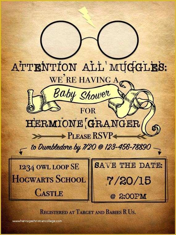 harry potter invitation template free
