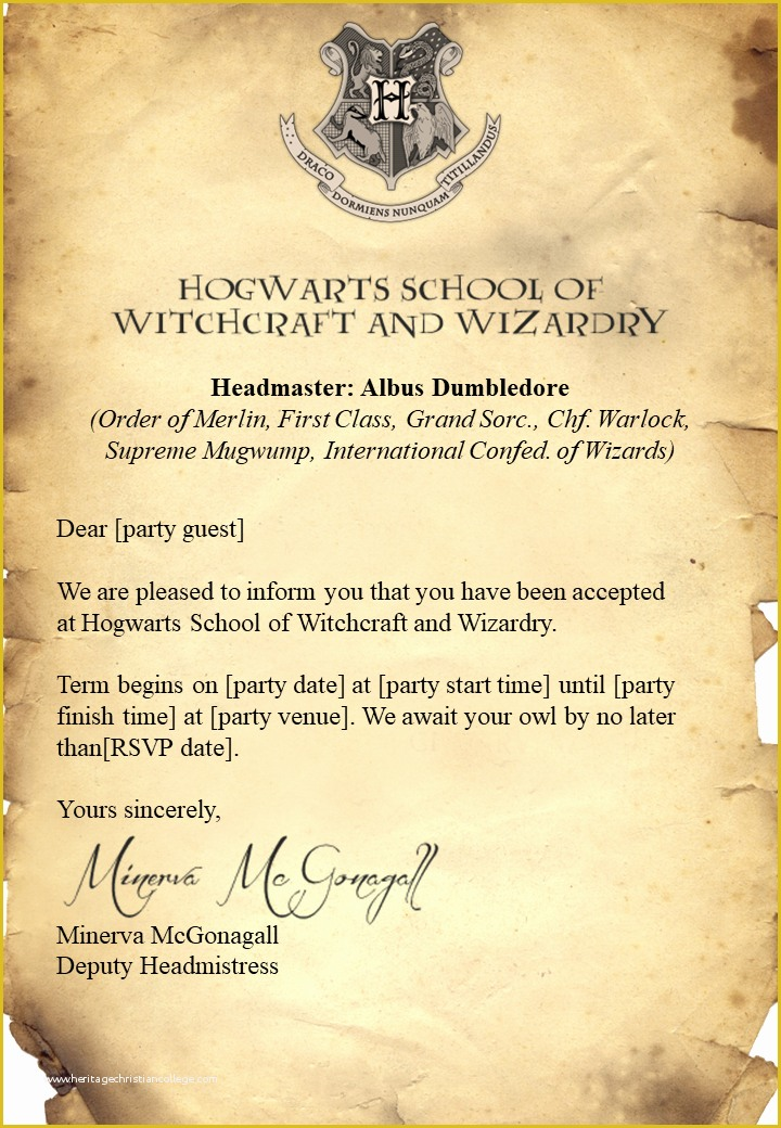 Harry Potter Invitation Template Free Of Free Harry Potter Invitations