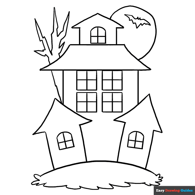 Haunted House Coloring Page