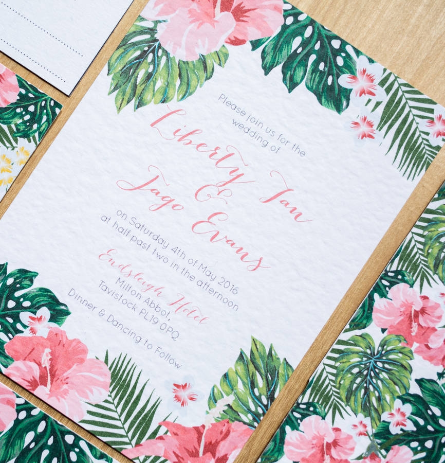 hawaiian theme invite template