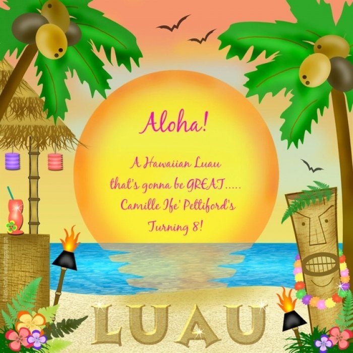 Hawaiian Themed Invitation Template Fresh Beautiful Hawaiian Themed 