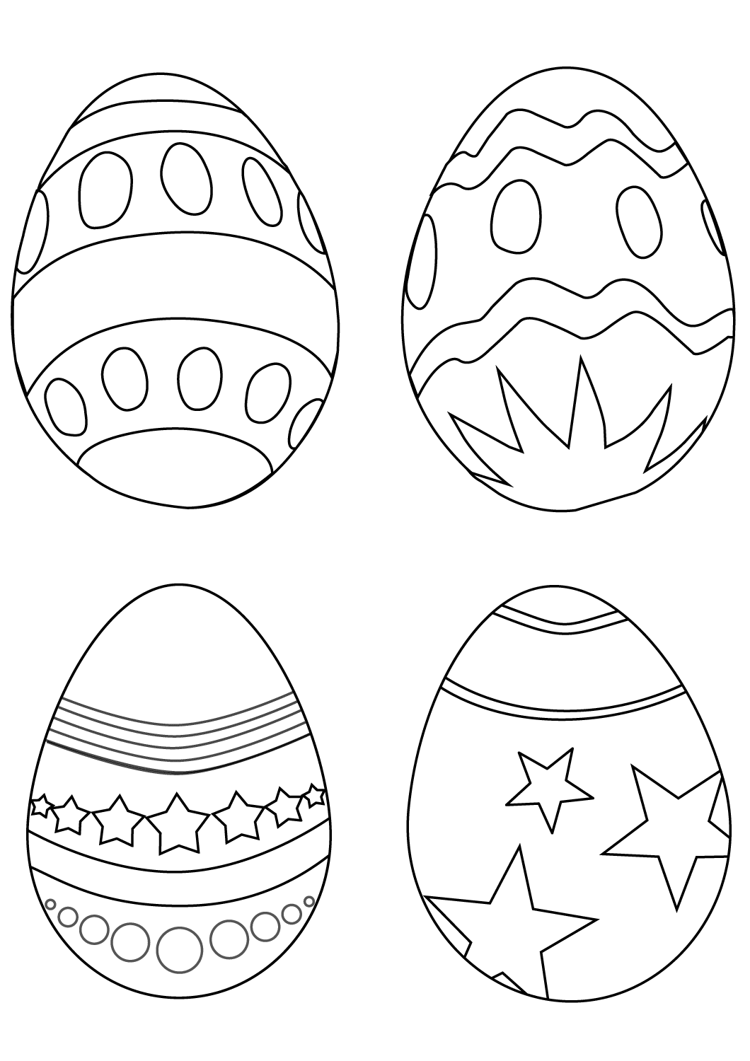 Easter Coloring Pages Eggs