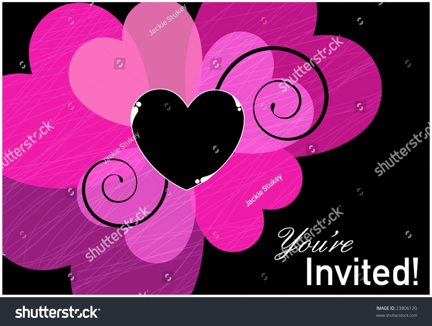 Heart Invitation Template Stock Vector Royalty Free 23806120