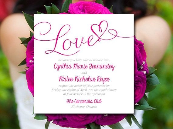 Heart Invitation Wedding Template