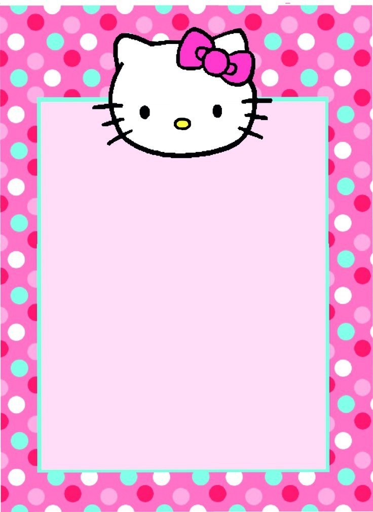 hello kitty invitation template blank