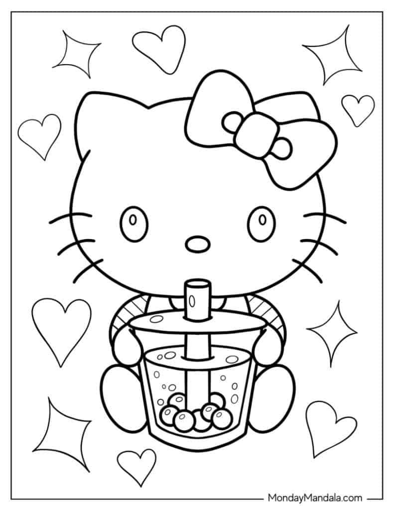 Hello Kitty Coloring Printable FREE Printables