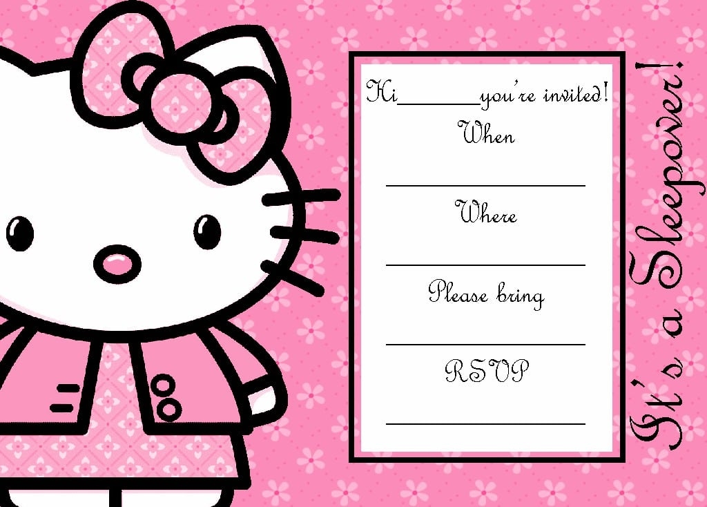 hello kitty invite template