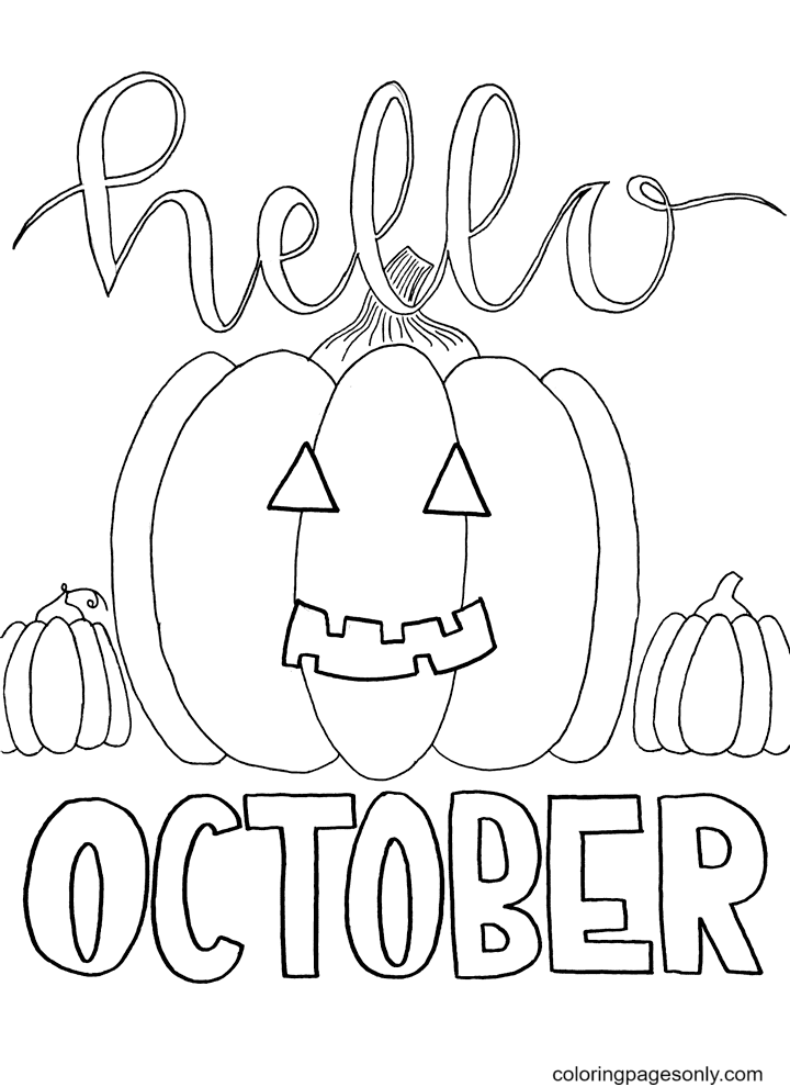 October Coloring Page