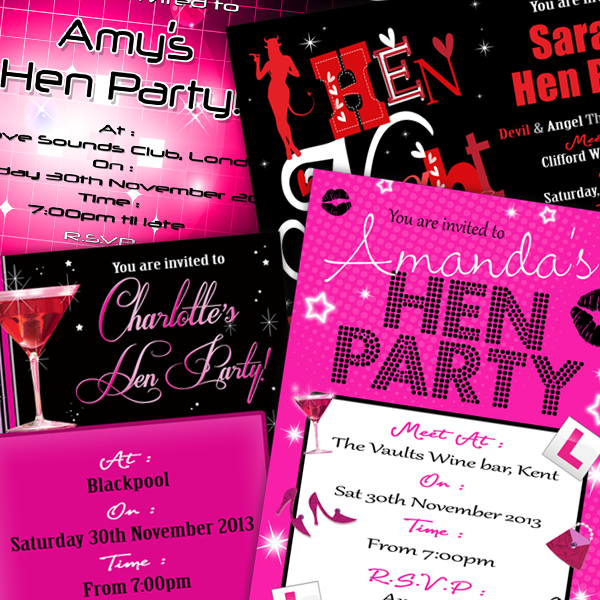 Hen Night Invitations D L Designs