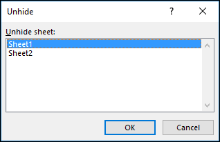 hide worksheet excel