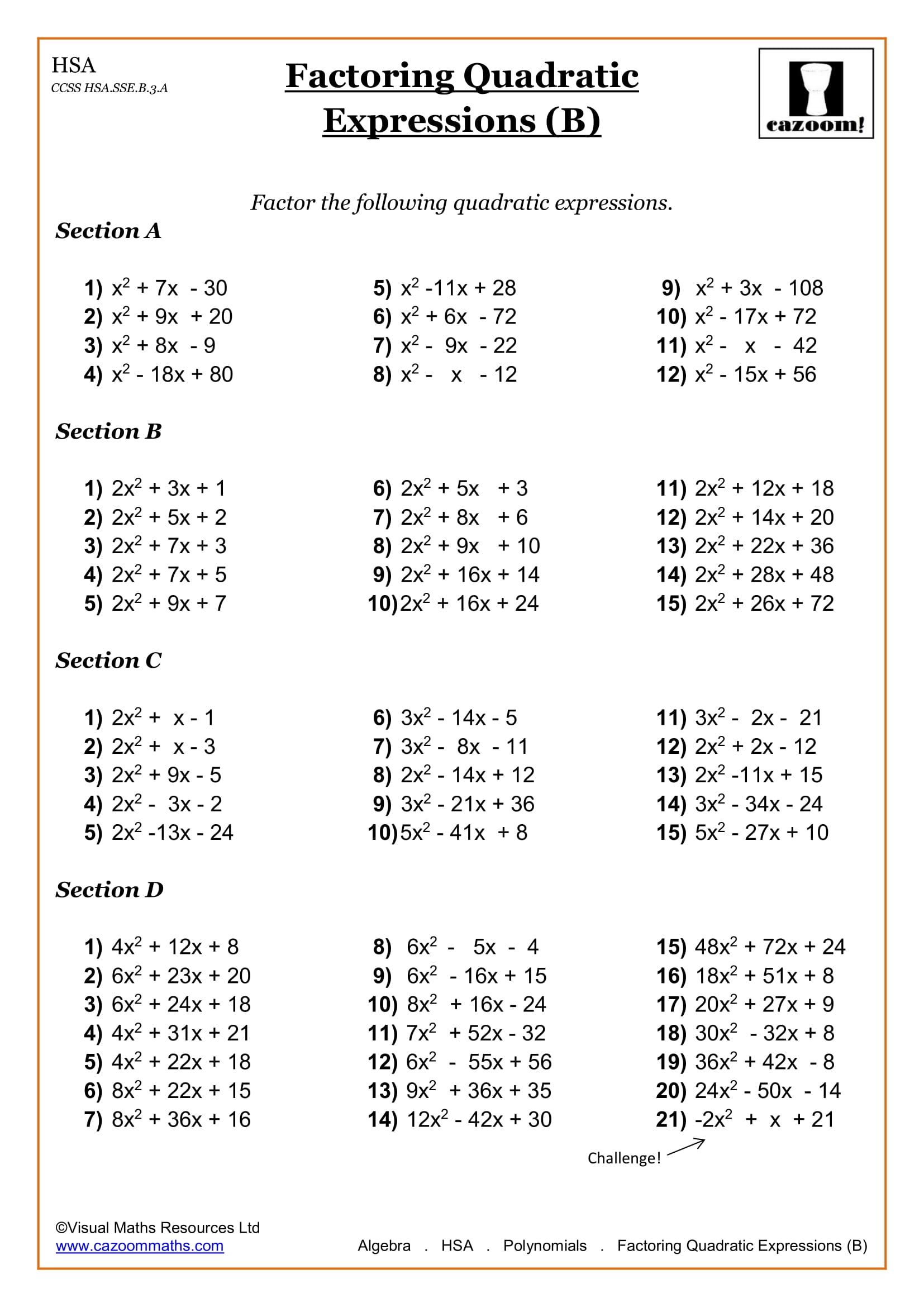 jr high math worksheets