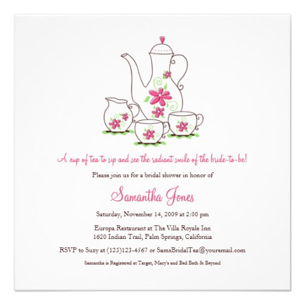 High Tea Invite Template Free