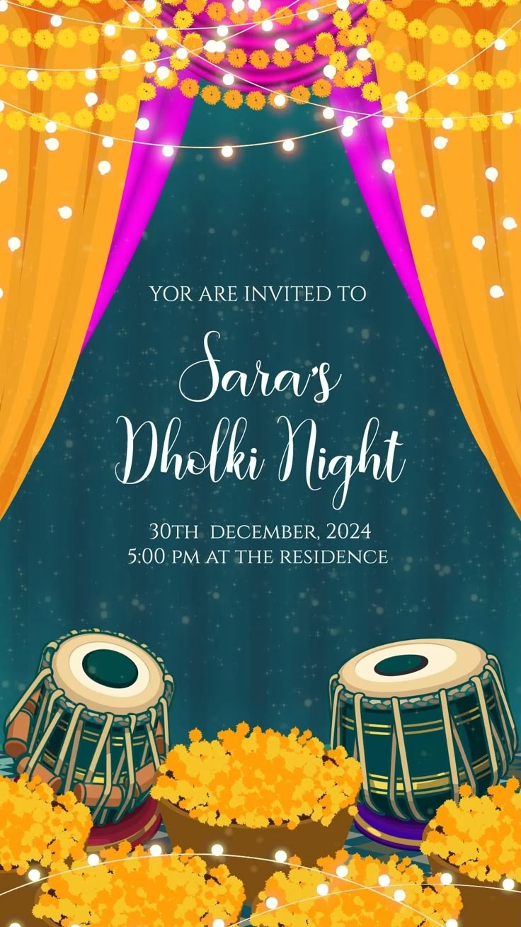 Hindu Dholki Invites Mehndi Invitation mehndi videoinvite In 2024 