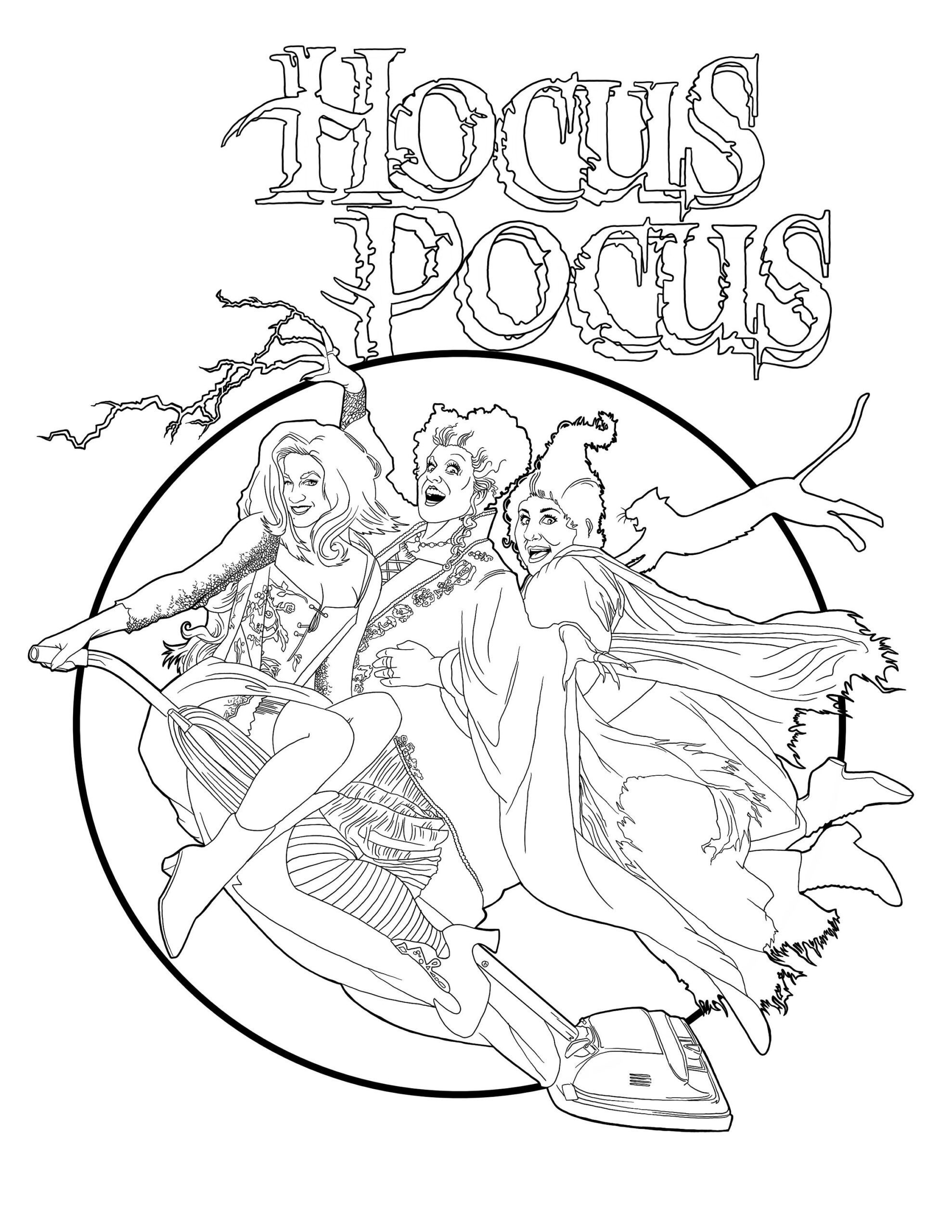 Hocus Pocus Coloring Pages Easy Coloring Pages