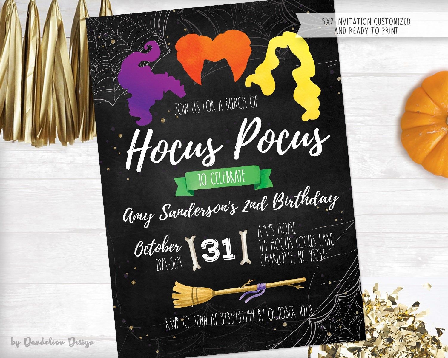 Hocus Pocus Invitation Template For Halloween Parties