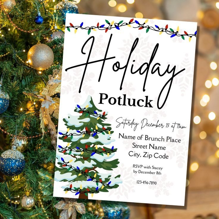 Holiday Potluck Invitation Template