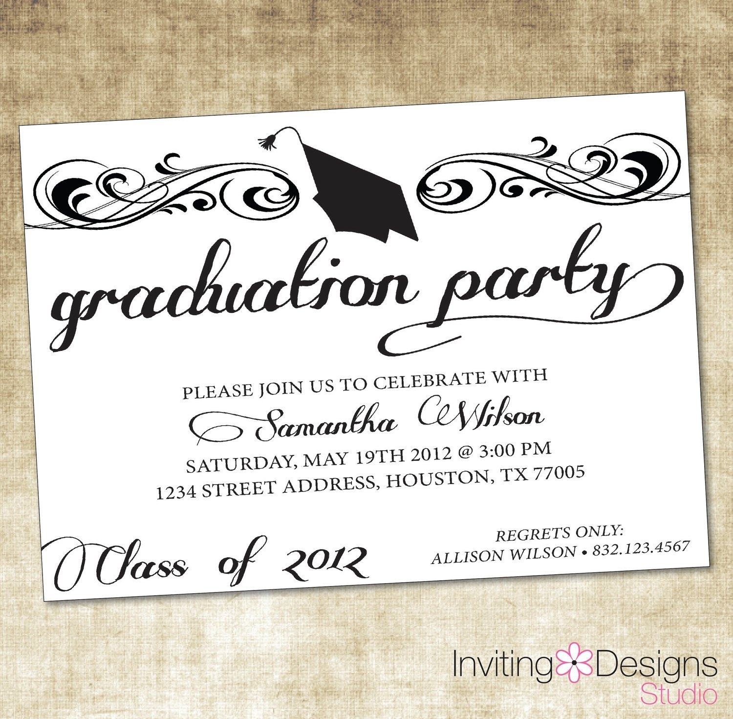 graduation open house invitation templates