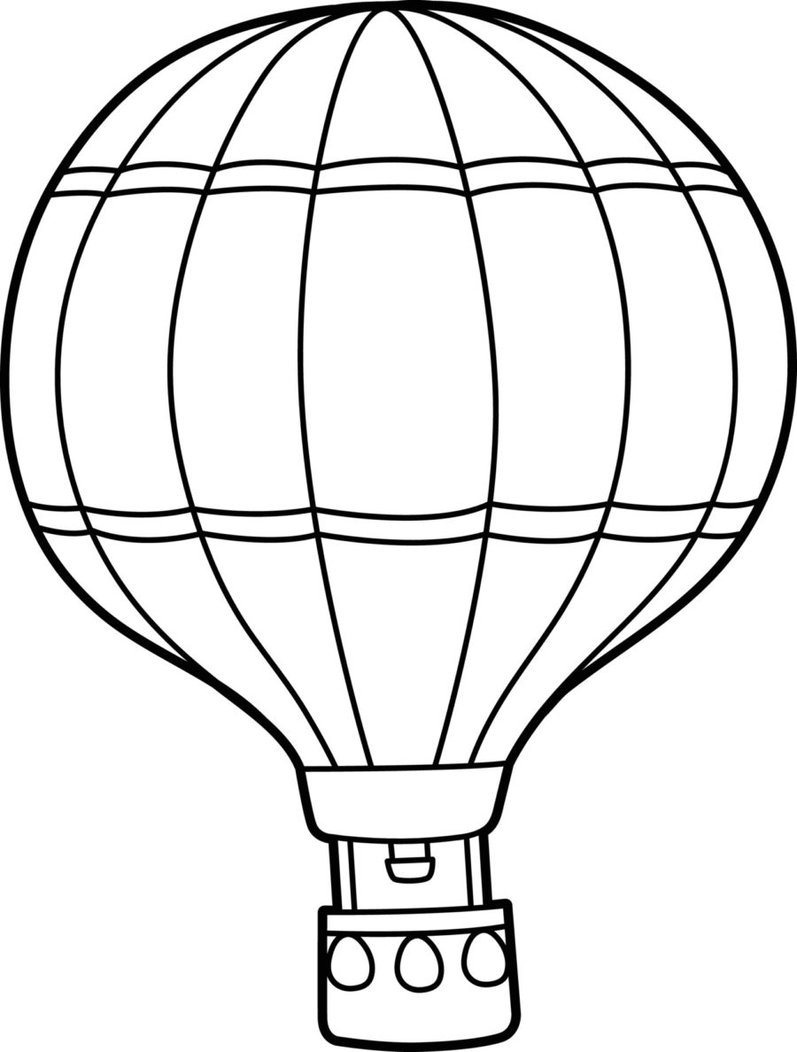Hot Air Balloon Coloring Page Coloring Book